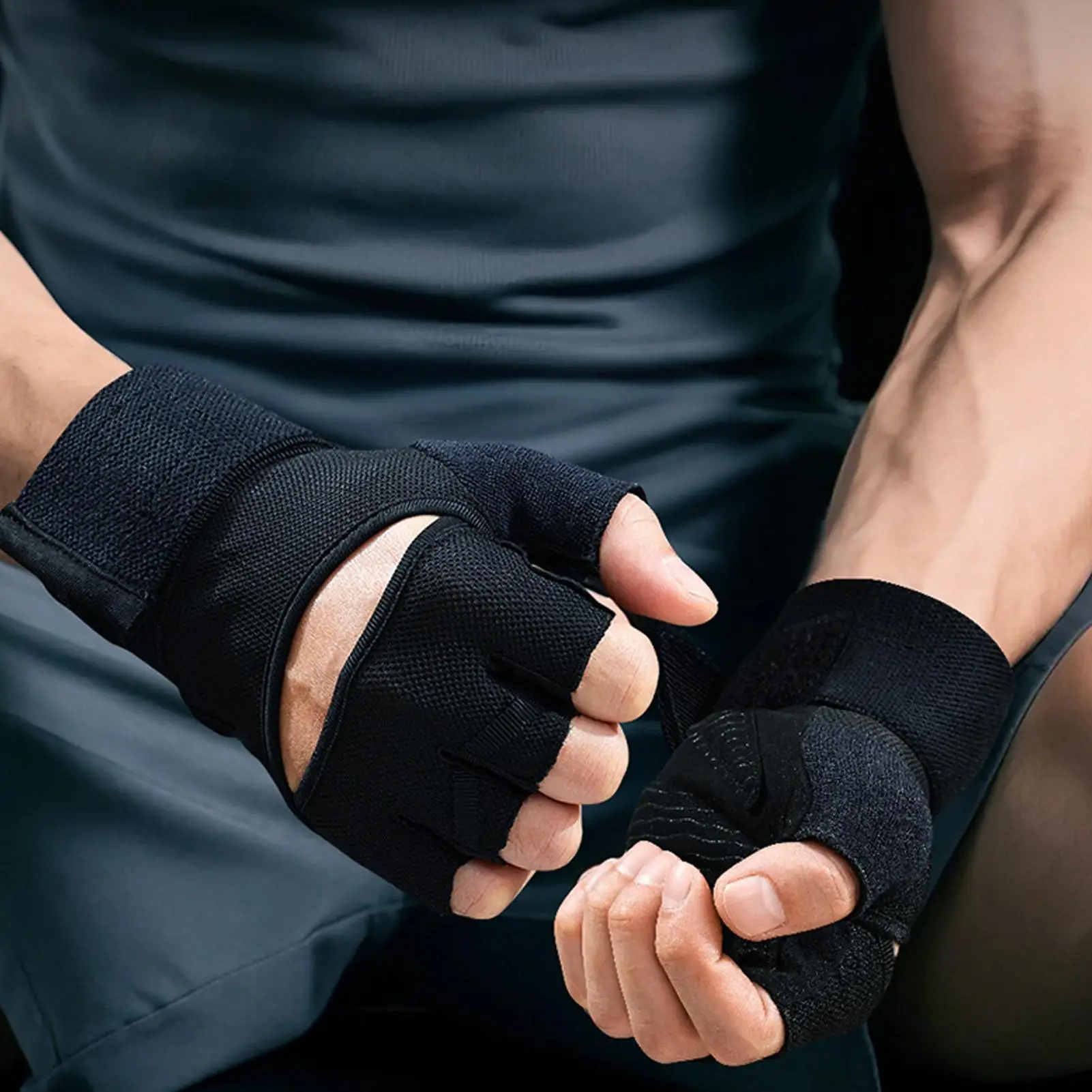 

Half Finger Workout Gloves with Wrist Wraps Weightlifting Gloves for man Women, Gym Training Fitness & Bodybuilding