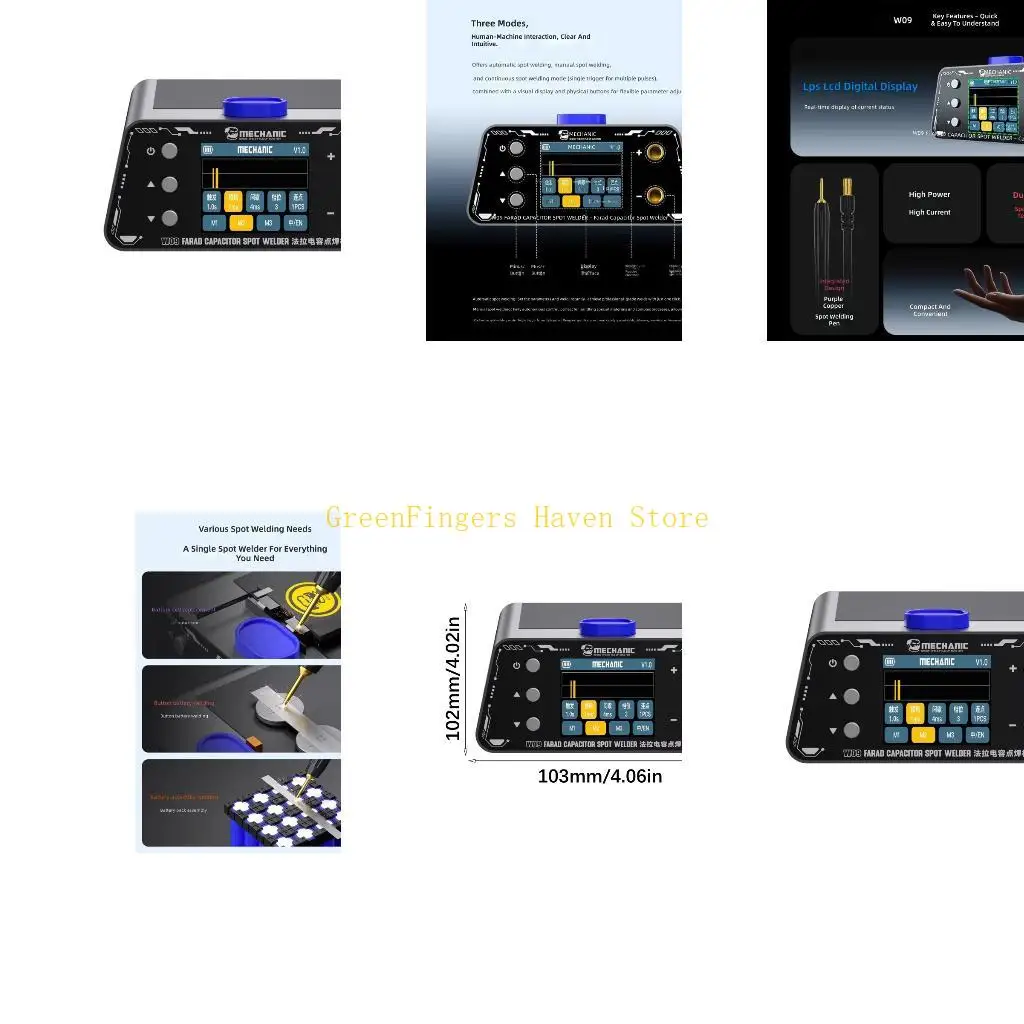 F68D Digital Repair Welder for Battery Assembly and Phone Repair Use, Portable Welding Machine with Auto Manual Modes, Color