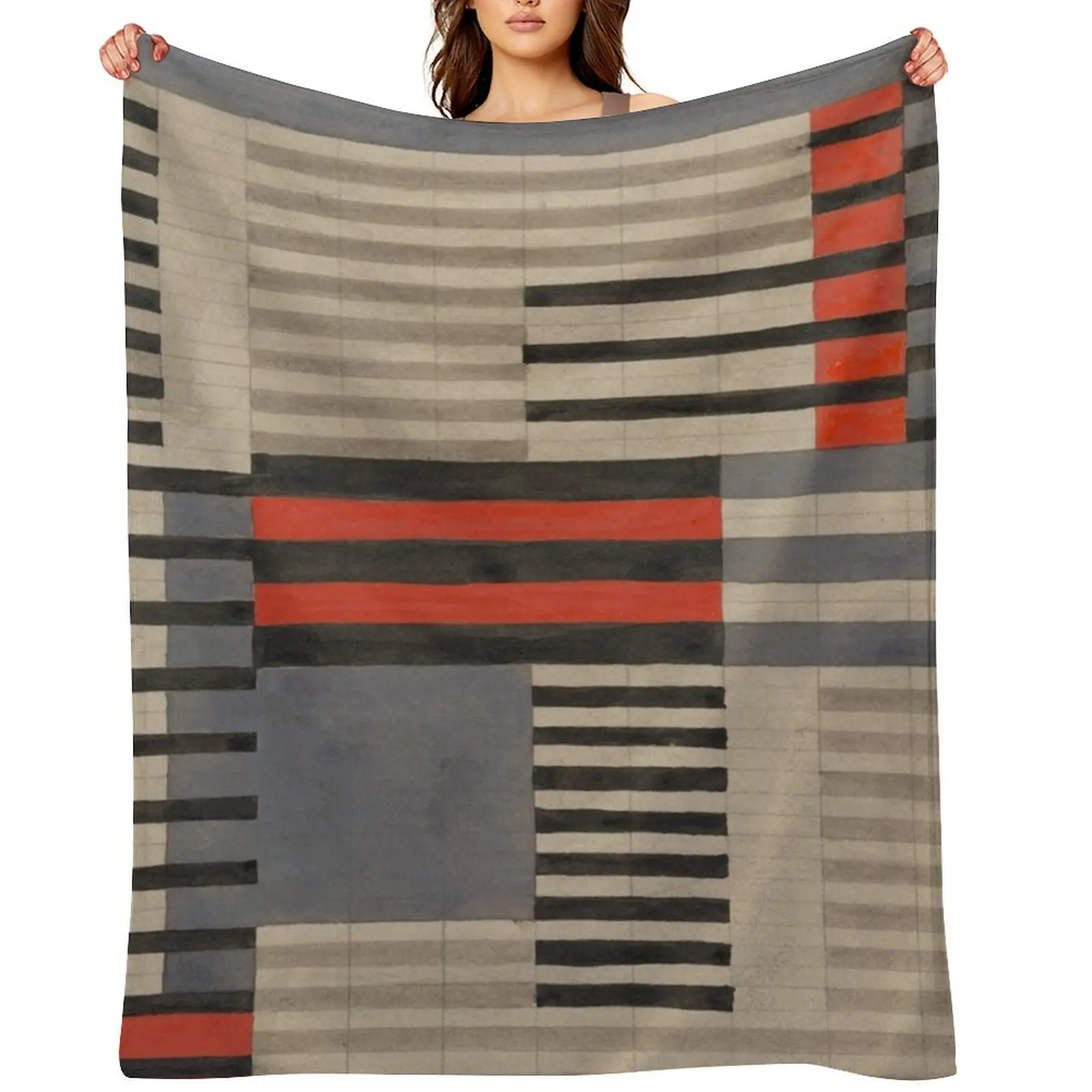 

Anni Albers Rug 1925 Throw Blanket Soft Plaid blankets and throws Luxury Thicken For Decorative Sofa Blankets