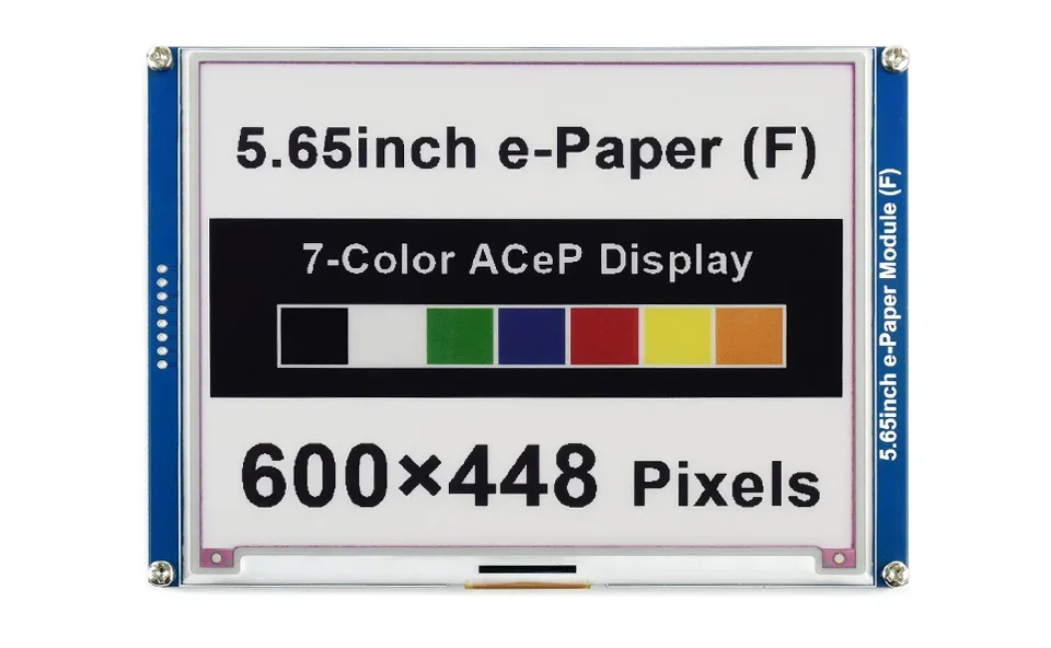 عرض ساخن لعام 2025 2025 Waveshare 5,65 Polegadas ACeP 7 cores E-Paper Modulo exibicionado tinta eletrونية 600*448 بكسل