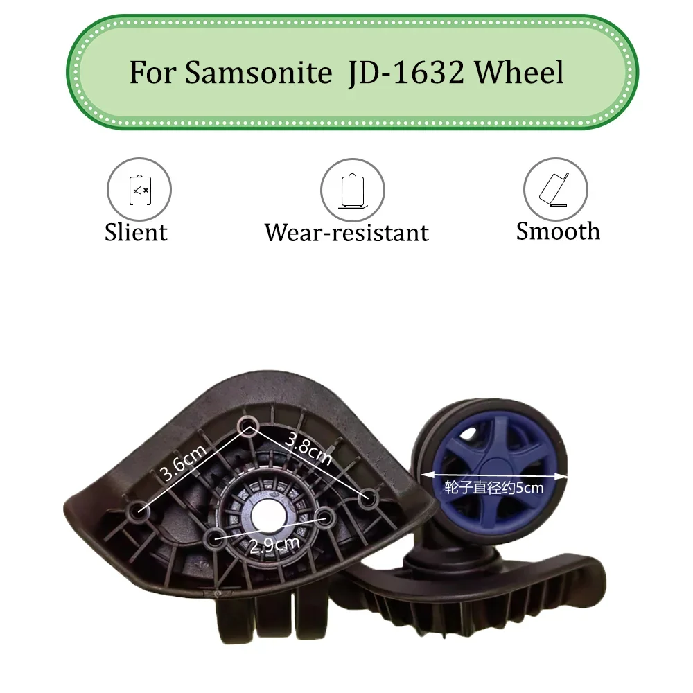 

For Samsonite JD-1632 Universal Wheel Trolley Case Wheel Replacement Luggage Pulley Sliding Casters Slient Wear-resistant Repair