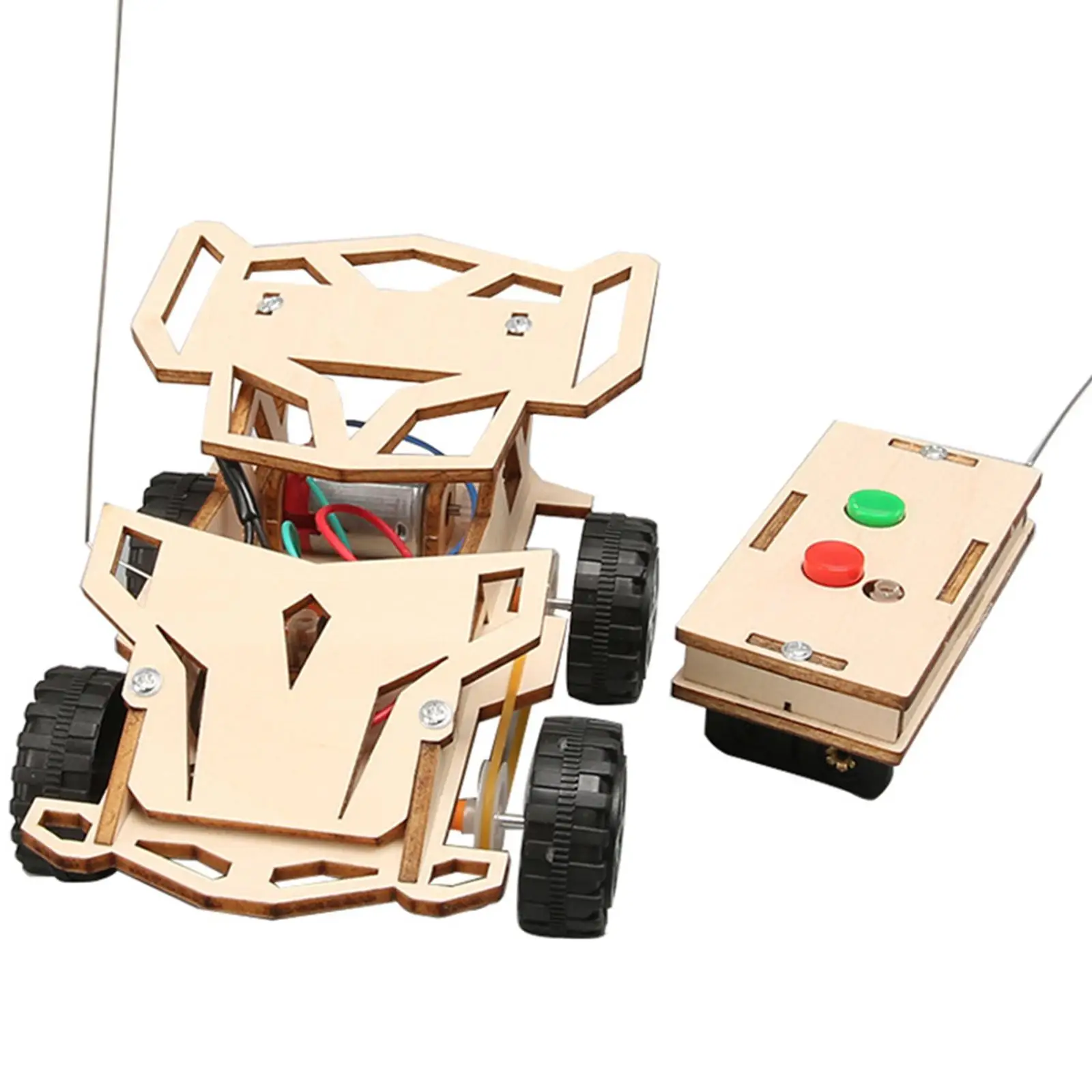 STEM Wooden RC Car Model Educational DIY Learning Kit for Kids Science Experiment and Imagination