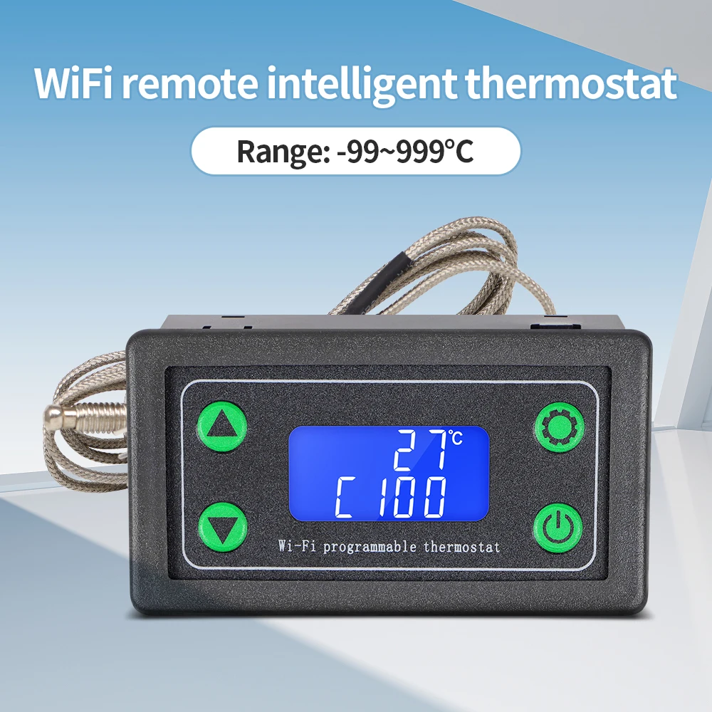 ZFX-TW01 Digital Temperature Controller WiFi Programmable Thermostat K-type DC 12-36V Adjustable Temperature Regulator