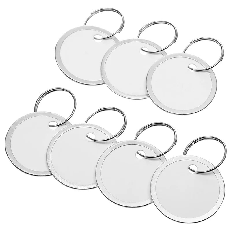 

Compact Metal Rim Tags Key Tags Round Paper Tags With Metal Rings For Car Keys And Door Keys (100Pcs)