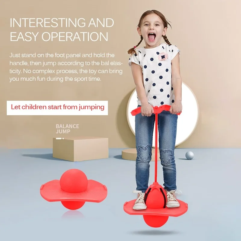 Bouncing Ball With Handle Jumping Hopper Ball Toy Large Elasticity And Strong Bearing Capacity For Adults Kids