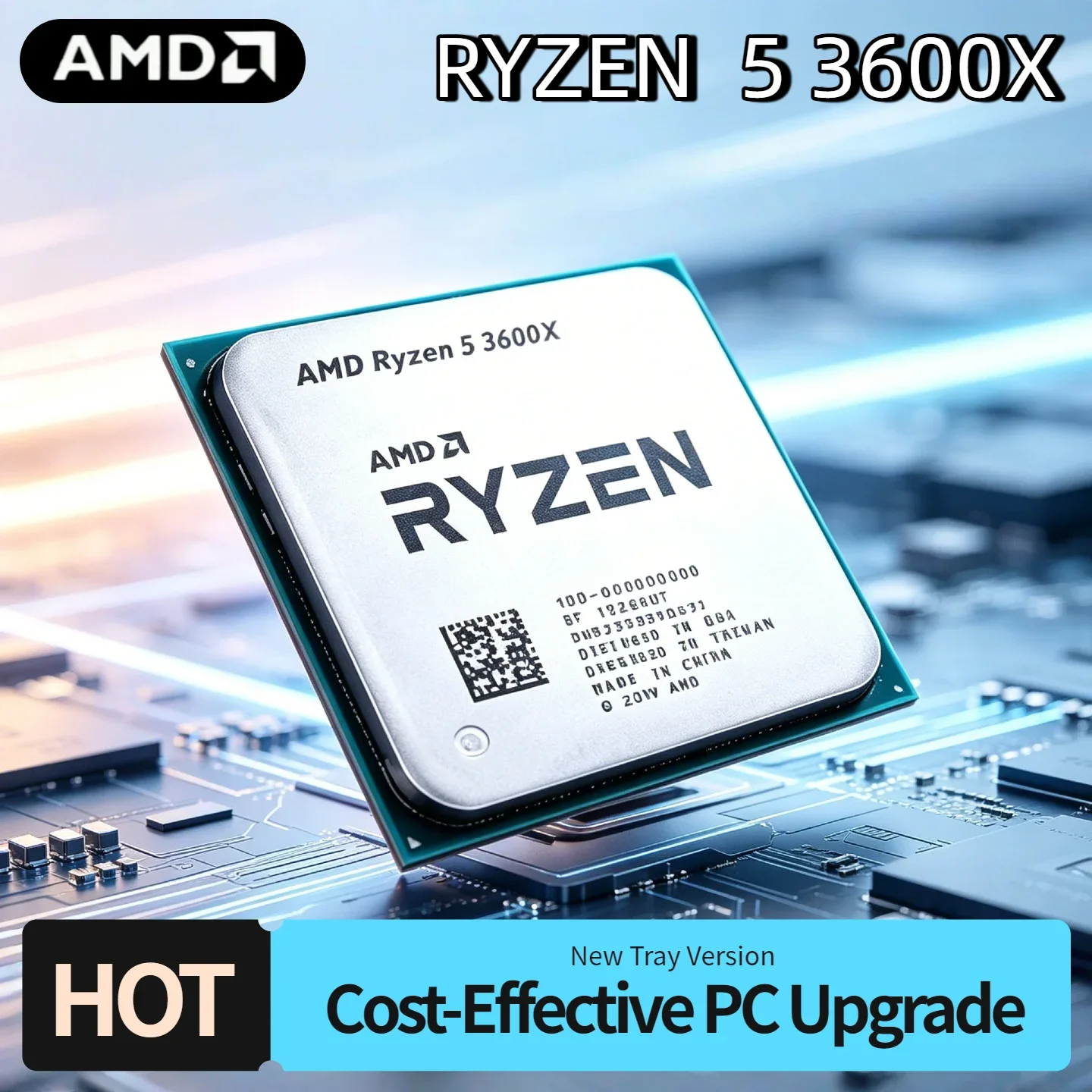 AMD Ryzen 5 3600X Desktop CPU 6-Core 12-Thread Base 3.8GHz Max Boost 4.4GHz 32MB L3 Cache Socket AM4 Gaming Processor