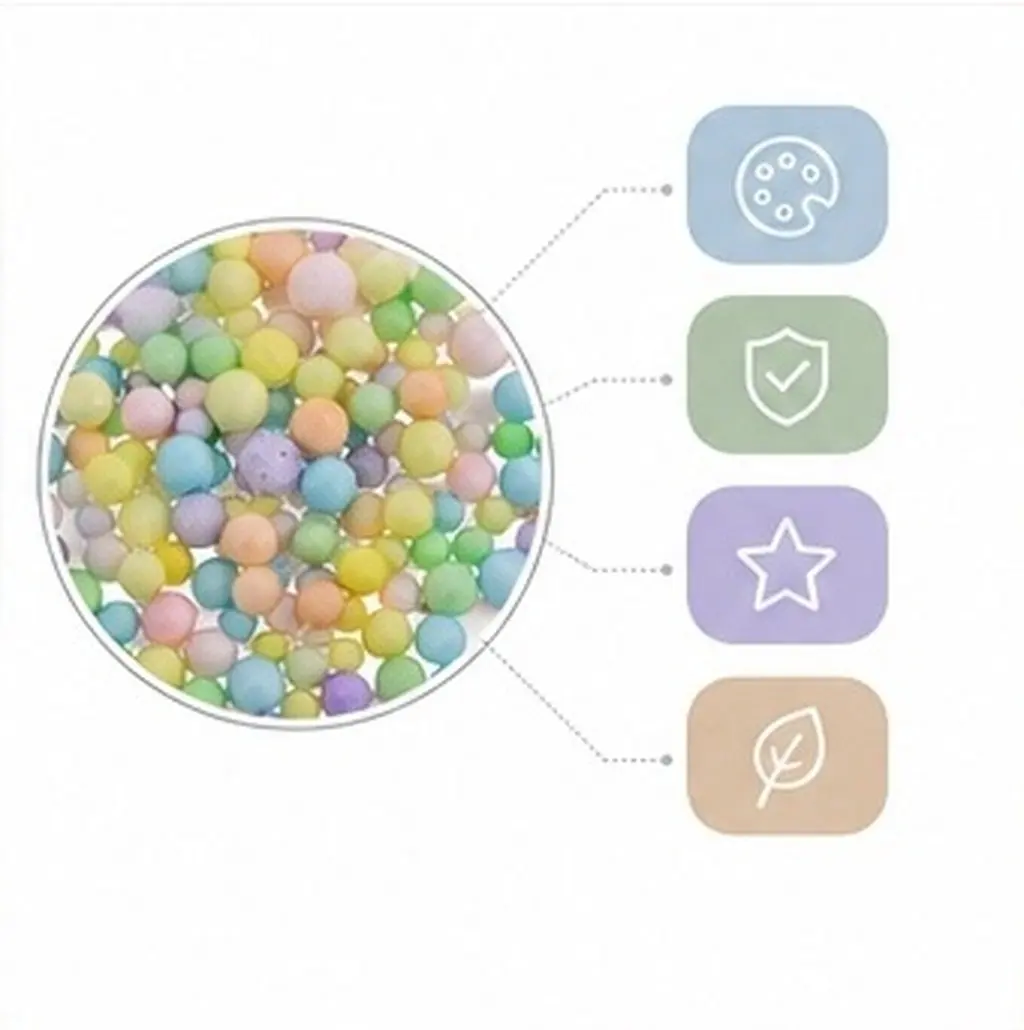 Colorful Foam Beads 4-6Mm Mini Polystyrene Balls Bean Bag Filling DIY Craft Beads Wedding Holiday Party Decoration