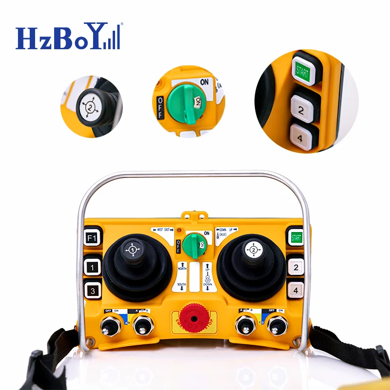 F24-60 China  8 directions 5 speed truck crane joystick wireless Industrial remote control