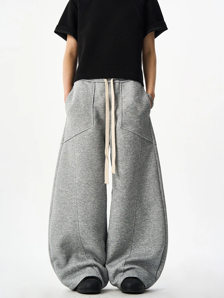 

Woostop Американский Ретро Спортивные Свободные Повседневные Брюки Мужчины Женщины Ленивые Широкие Брюки Удобные Прямые Хлопок Полиэстер