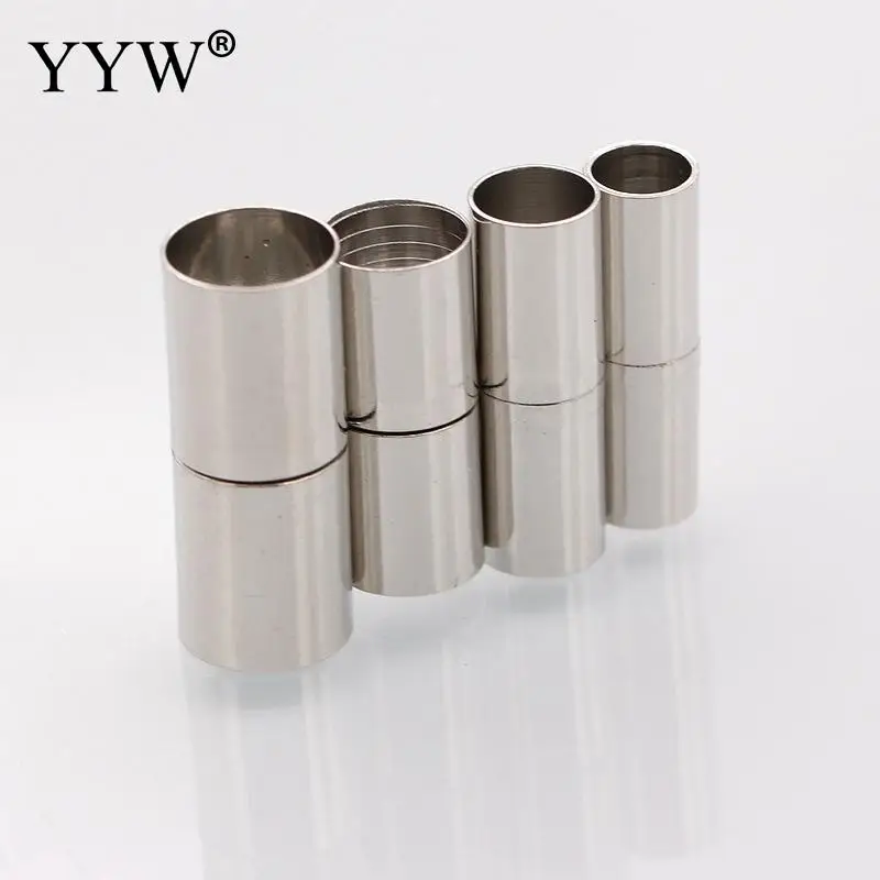 

10PC Stainless Steel Magnetic Clasp 5-8mm Leather Cord Bracelet Magnet Buckle Necklace Diy Jewelry Making Accessories Connector