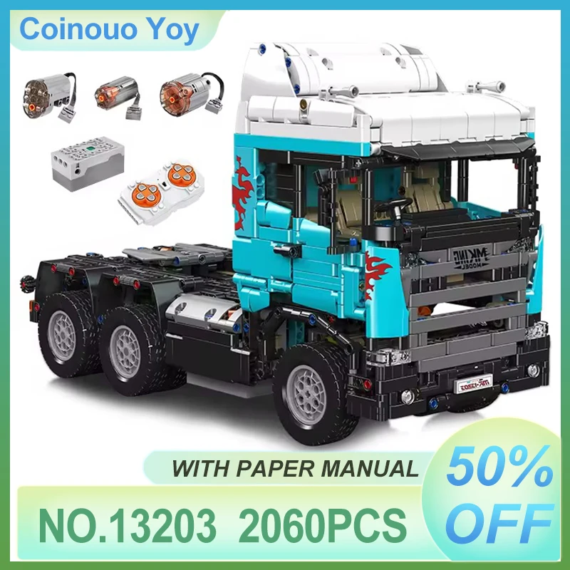 

Display-worthy Mould King 13203 Technical Vehicle Toys RC Tractor Head Building Block Assembly Truck Bricks Kids Christmas Gifts