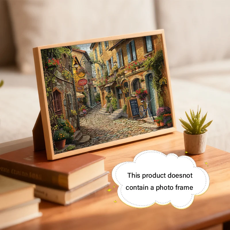 صندوق مكون من 1000 قطعة من الألغاز الصغيرة للبالغين بتصميمات الشوارع الأوروبية - مقاوم للخدش، صعوبة عالية، مناسب للبالغين، Fa