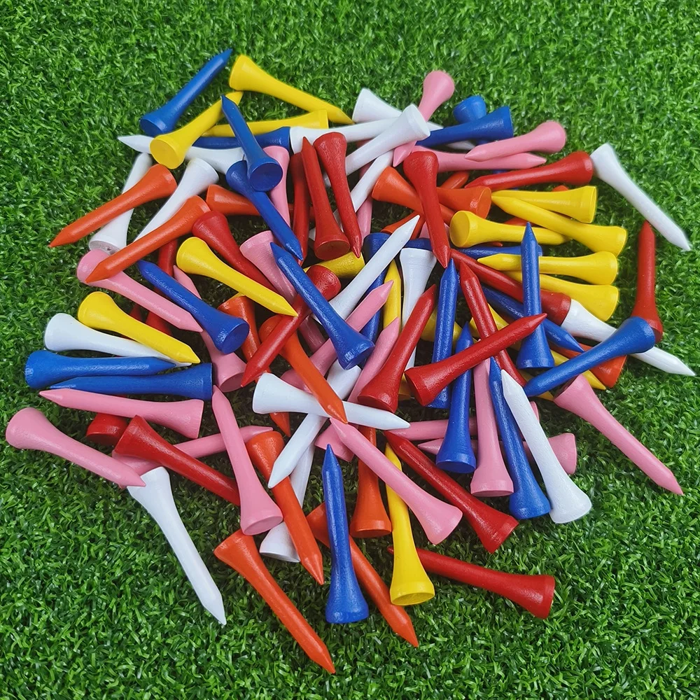 (50 szt.) Drewniane koszulki golfowe 70 mm poduszka koszulka golfowa akcesoria golfowe — zdjęcie 7
