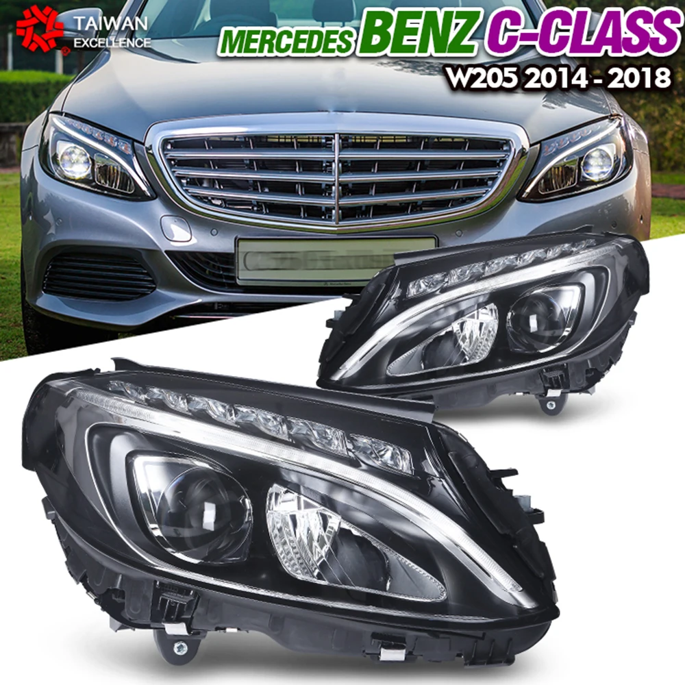 

For Mercedes Benz class C W205 Headlights 2015-2018 Head Lamp Auto Accessories A2059067303 A2059067403