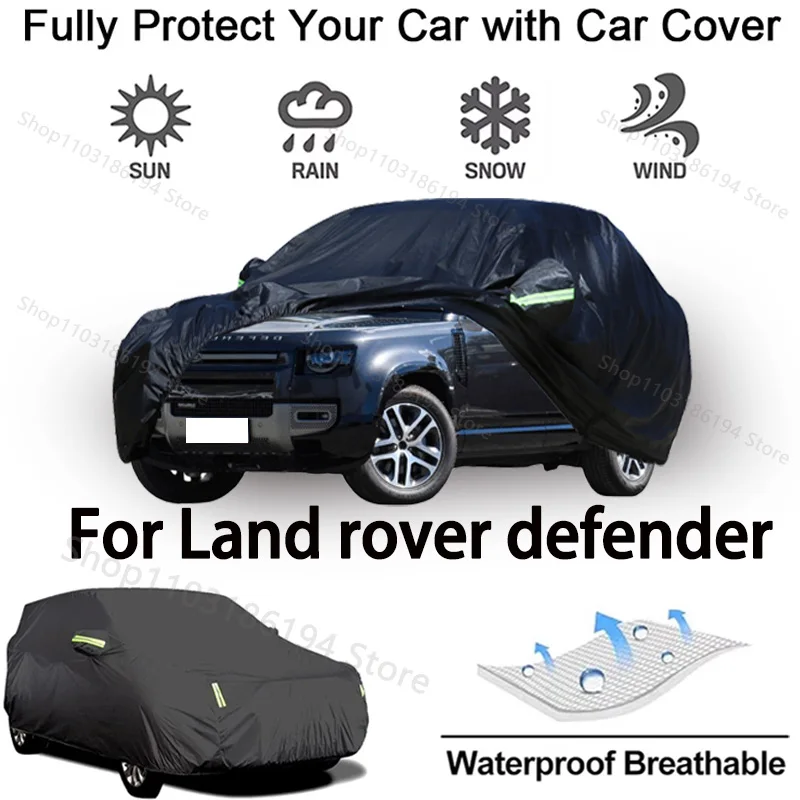

Full Car Cover For Land Rover Defender Outdoor Protective Snowproof, Sunshield, Waterproof and Dustproof Automobile Accessories