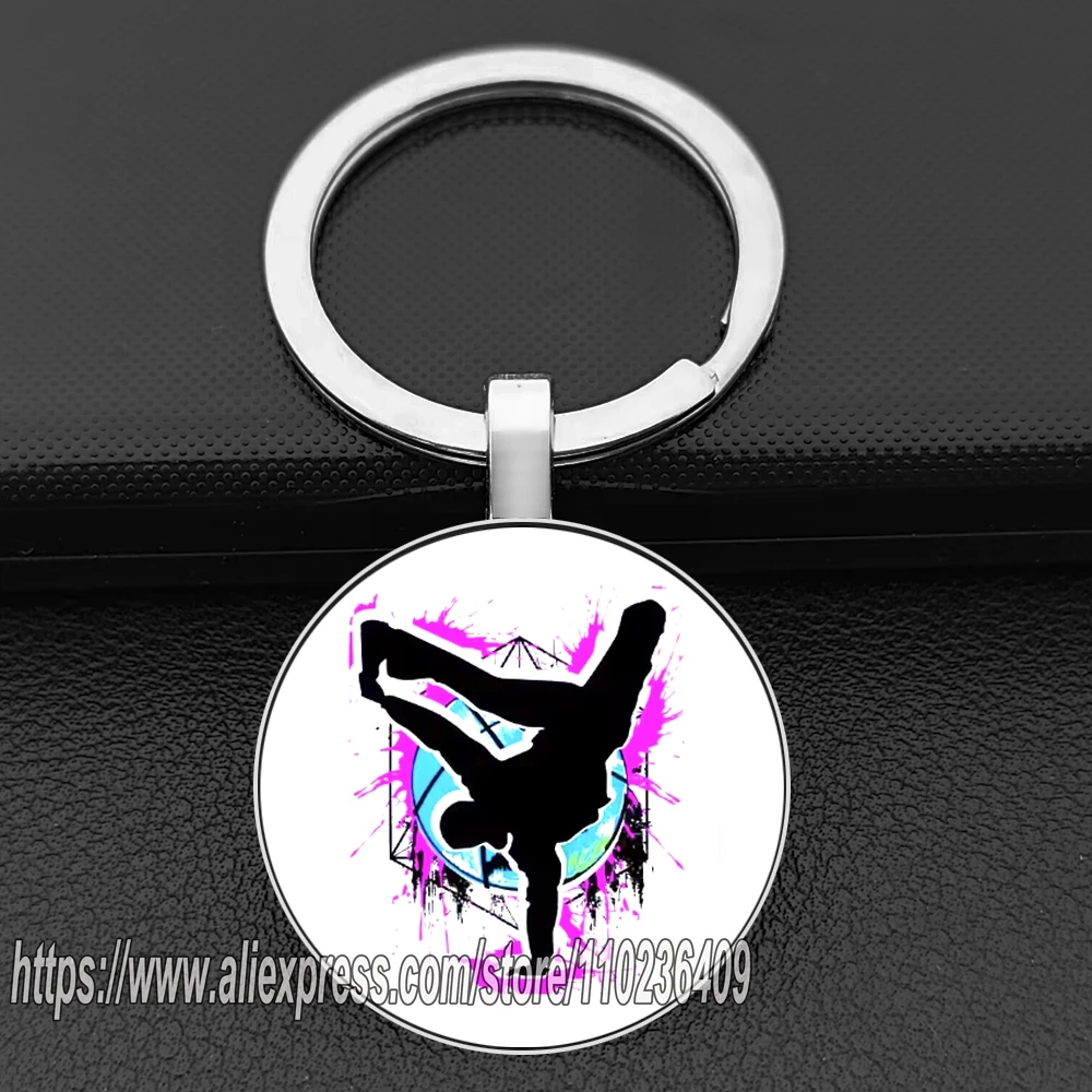 Llaveros de Hip-hop, Llavero Deportivo, Llavero de Breakdance, Regalo para Entusiastas del Street Dance