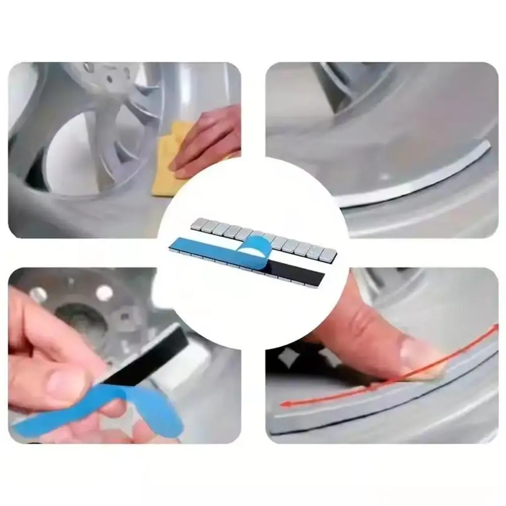 5/10 Streifen Radauswuchtgewichte Auto-Reifenwuchtgewichte Zubehör Klebegewichte aus Eisen für Auto und Motorrad – Detail 9