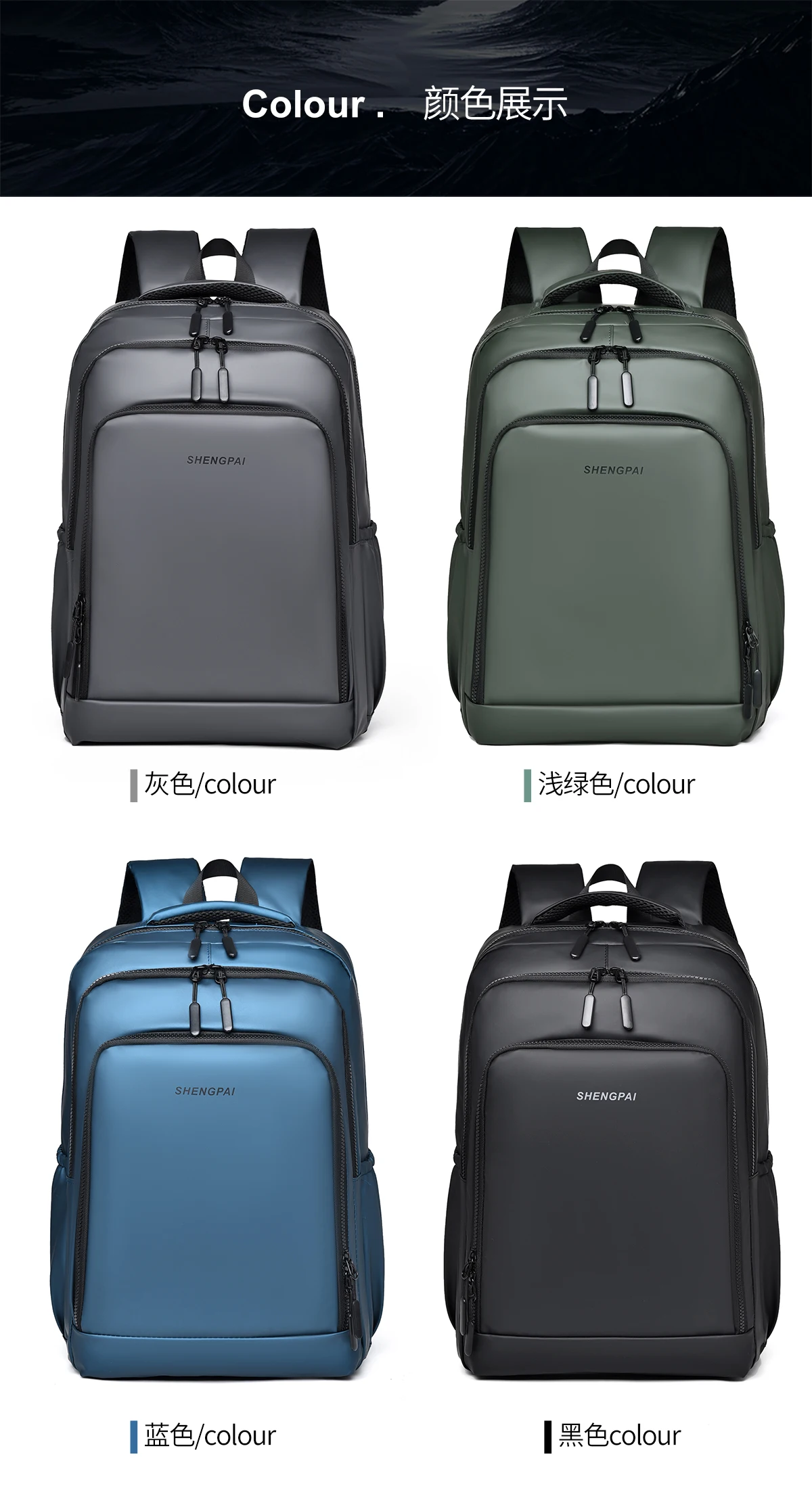 Ransel Oxford ritsleting tahan air Solid kapasitas tinggi tas komputer modis 2024 tas pria diskon besar-besaran tas Paquete Masculino Mochila