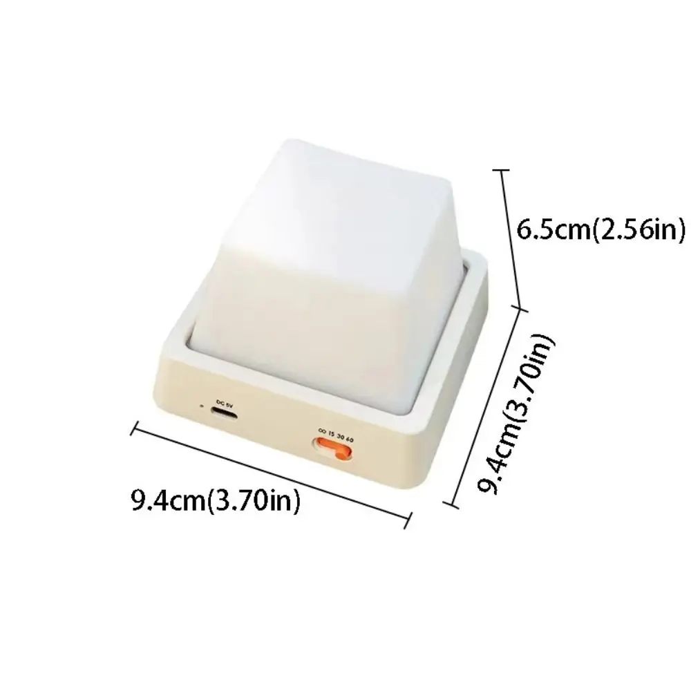 Simple Design LED Night Lights Timing Function High Quality Bedside Table Lamp Keyboard Shape Press Switch Led Lamp Decor