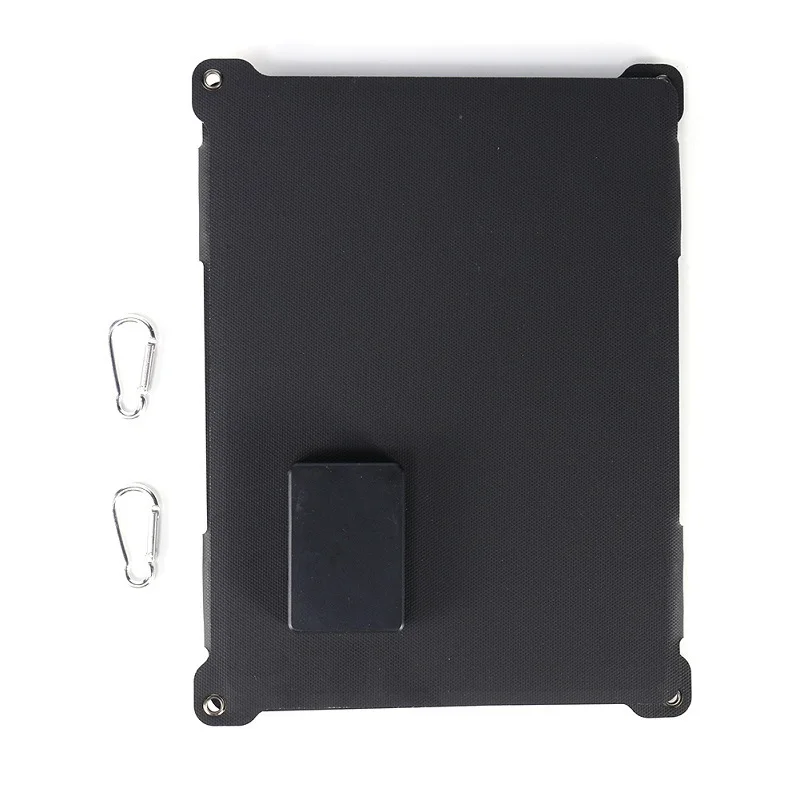 لوحة طاقة شمسية محمولة 21 وات ETFE قابلة للطي 5 فولت 12 فولت مع مخرج USB مزدوج تيار مستمر لشحن إمداد الطاقة في حالات الطوارئ للهاتف المحمول في الهواء الطلق