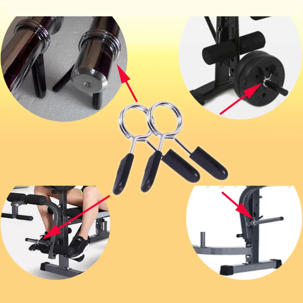 5Pcs 24mm Dumbbell Barbell Clamps Spring Clip Collars Gym Weight Dumbbell Lock for Powerlifting Cross Fit Weightlifting Gym