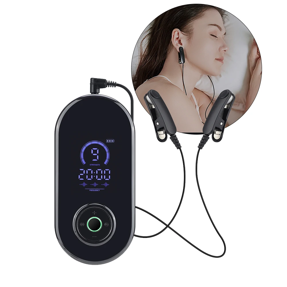 

Microcurrent Sleep Aid Device Ear Clip Type CES Therapy Pulse Sleep Aid Device for Insomia Electrotherapy Sleeping Apparatus