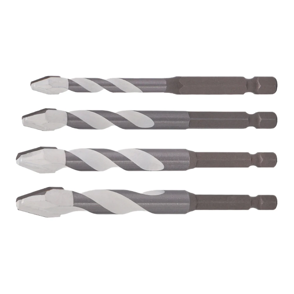 Triângulo Excêntrico Broca, Hex Shank, Perfuração da telha de vidro, feito de bons materiais, alta dureza, não é fácil de usar, 6mm, 8mm, 10mm, 12mm