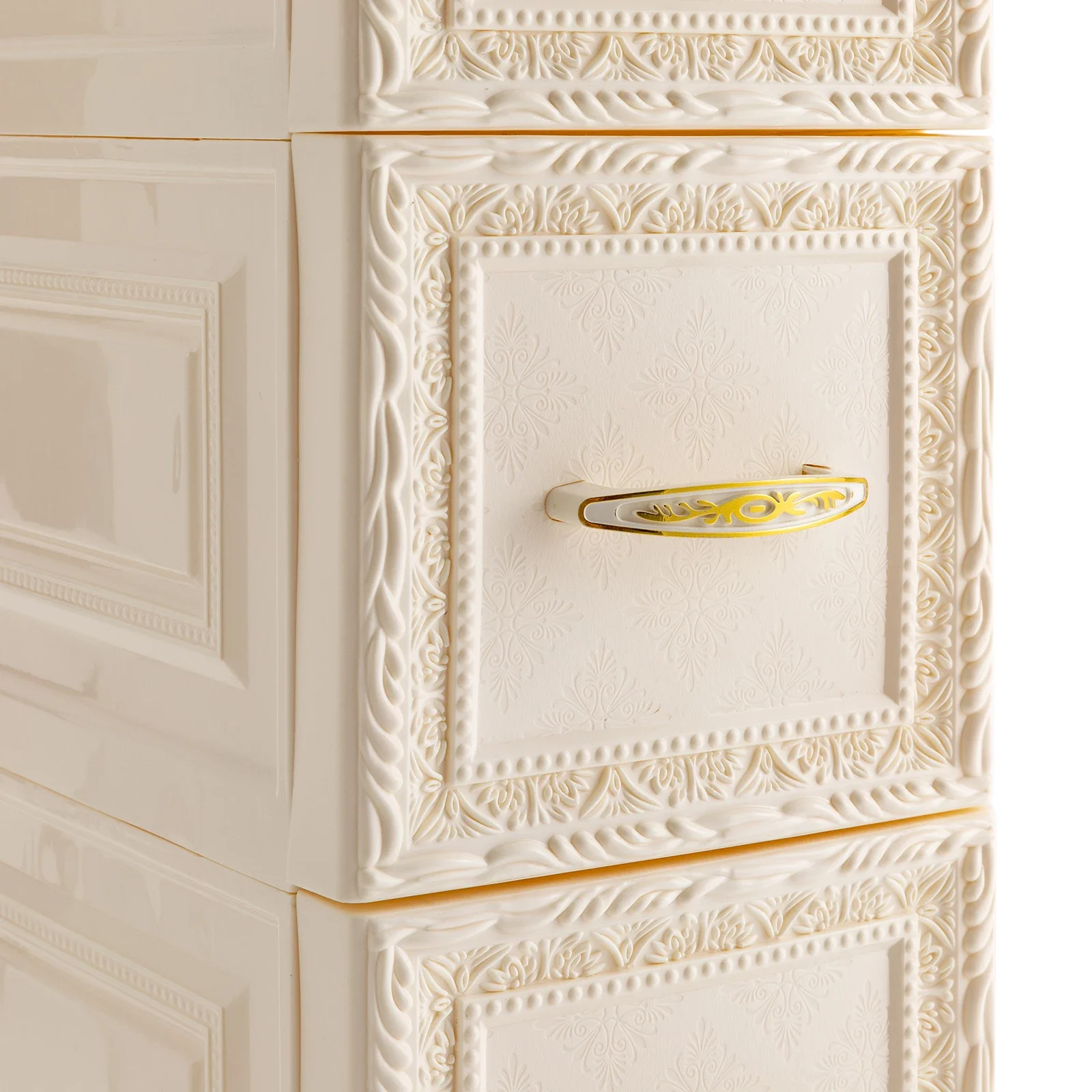 32*18*116 سنتيمتر سبعة طبقة الحليب الأبيض خزانة بلاستيكية ريترو ستايل صندوق منظم منزلي للعب أشتات