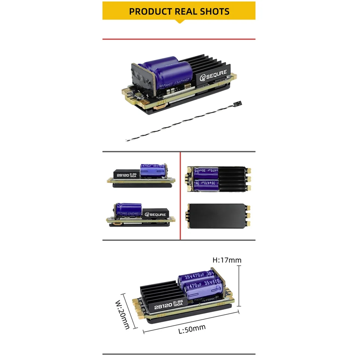 28120(AM32)+ BEC Brushless Electric Speed Controller 2-8S 120A Firmware Support 128KHz PWM for RC Car Models Racing Drone