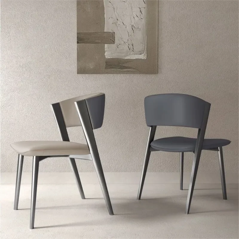 Italian Minimalist Light Luxury Cream Wind Dining Chair Modern Simple Household Designer Model Wabi Sabi Style Chair