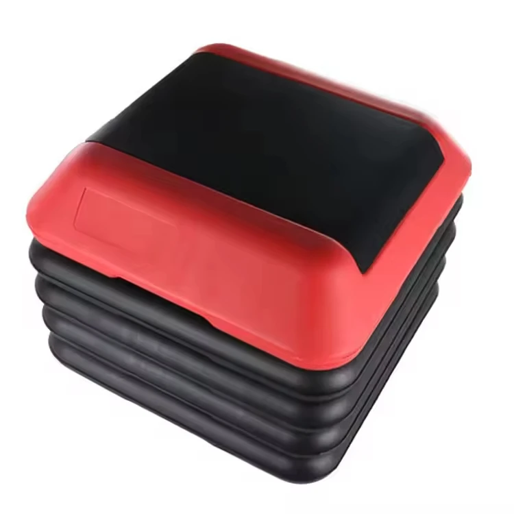 منصة هوائية عالية الخطوة قابلة للتعديل مع 4 ناهضات سطح مطاطي غير قابل للانزلاق لتدريبات اللياقة البدنية منصة خطوة للتمرين #4