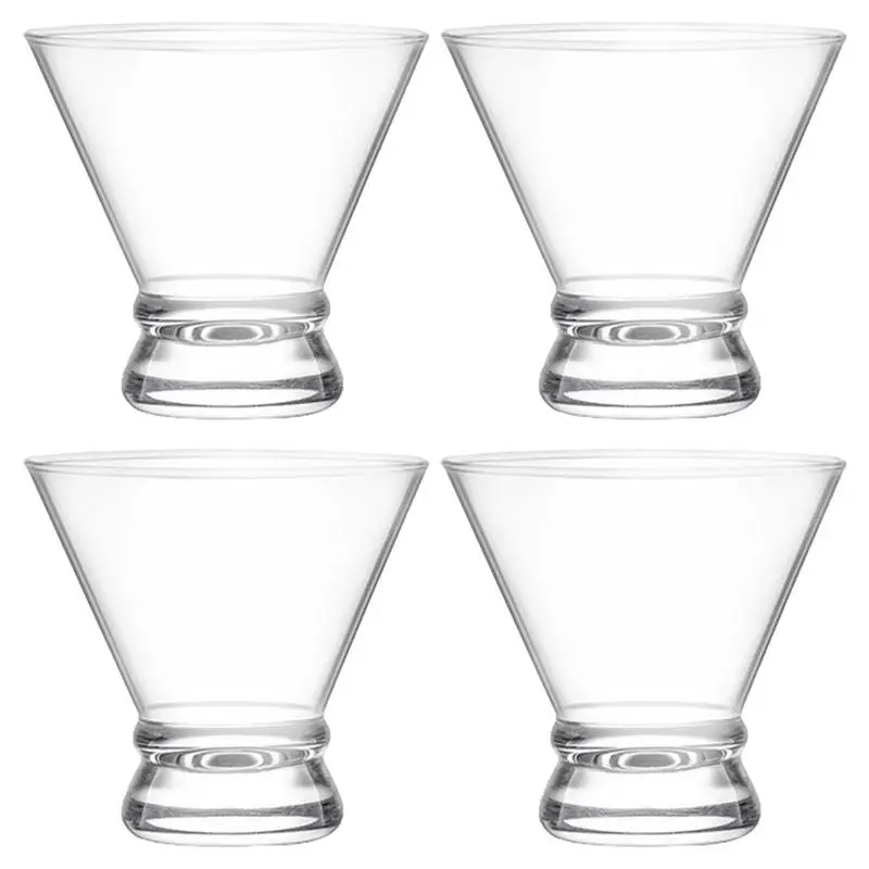 Cocktail Drinking Cups 200ml Wine Drinking Glasses Kit Thickened Base Drinking Set For Home Bar Cafe Family Gathering And