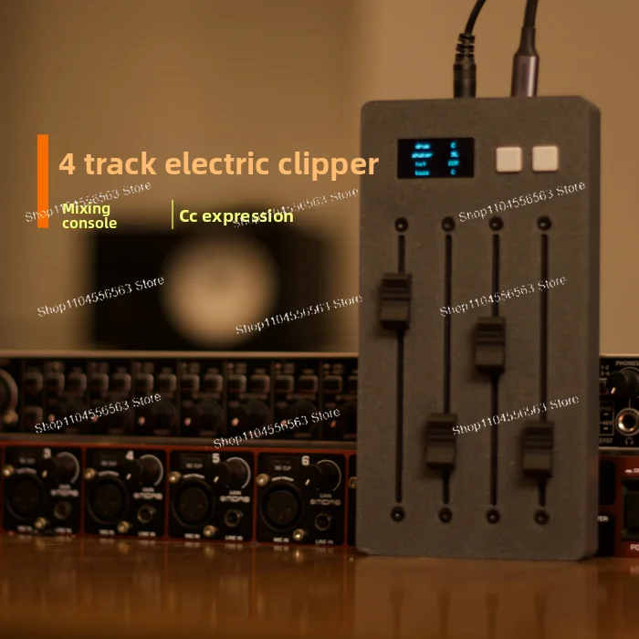 4-Track Motorized Fader MIDI Mixer Controller for DAW Volume Automation & CC Expression Envelope