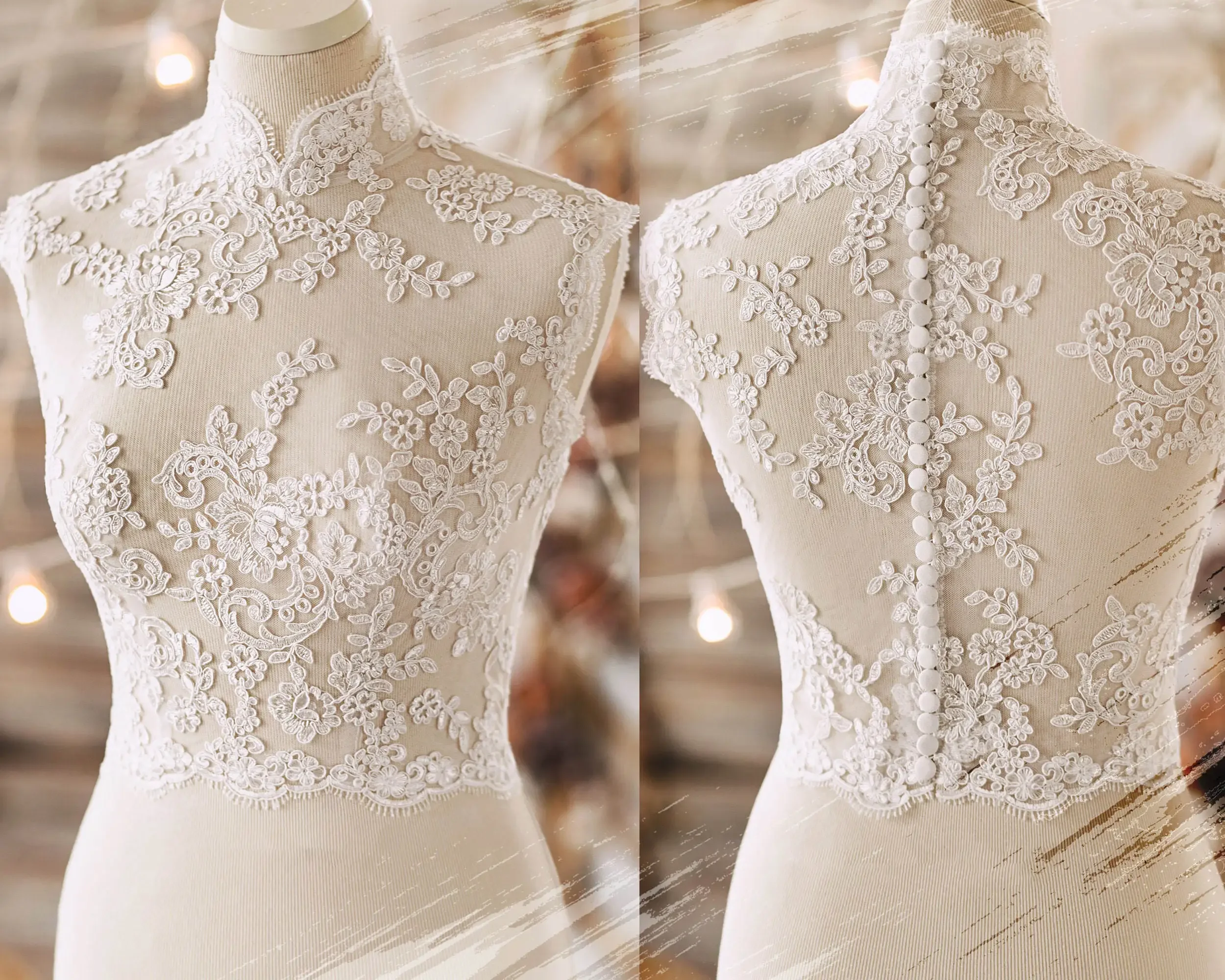 Sleeveless Wedding Shawl Bridal Bolero Lace Appliques High Neck Bridal Wedding Jacket Bride Coat Wedding Accessories Custom Made