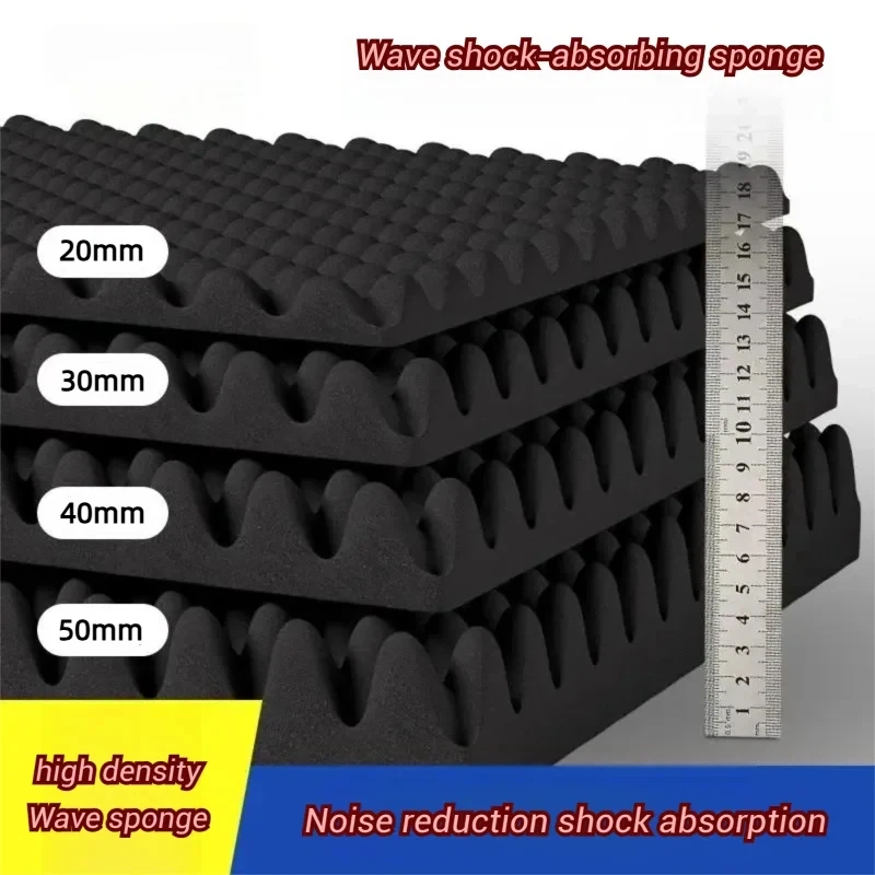 10PCS Shock Absorbing Wave Sponge Toolbox High Density Lining Noise Reduction Sound Insulation Cushioning Toolbox Foam 30x20cm