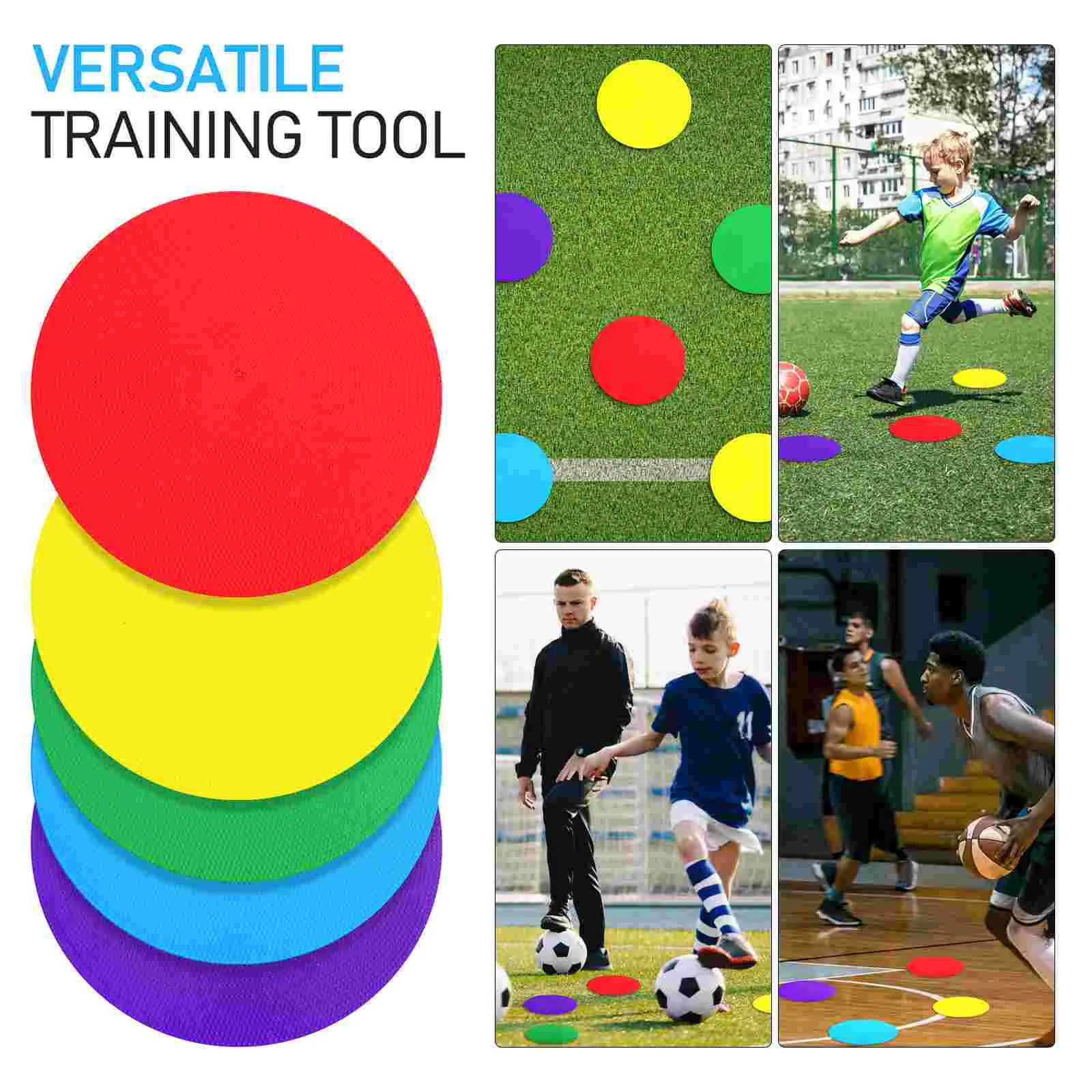 10 pezzi targa per allenamento calcio cerchio punto circolare marcatori circolari per pavimenti punto ostacolo basket