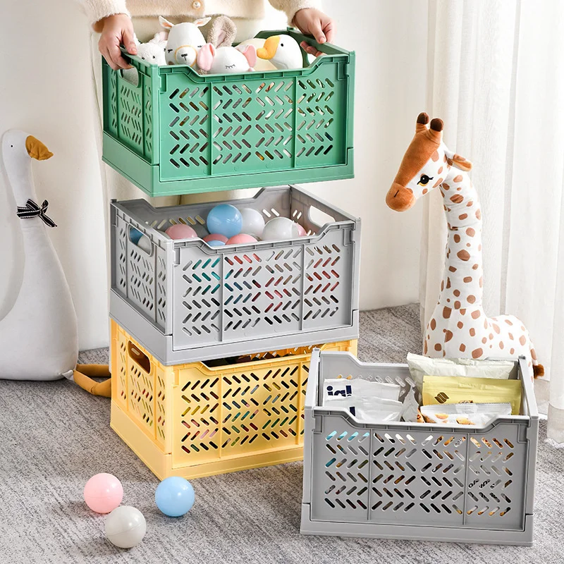 Large Capacity Outdoor Storage Box Snacks Home Toys Fruits And Vegetables Storage Box Storage Rack Folding Storage Basket