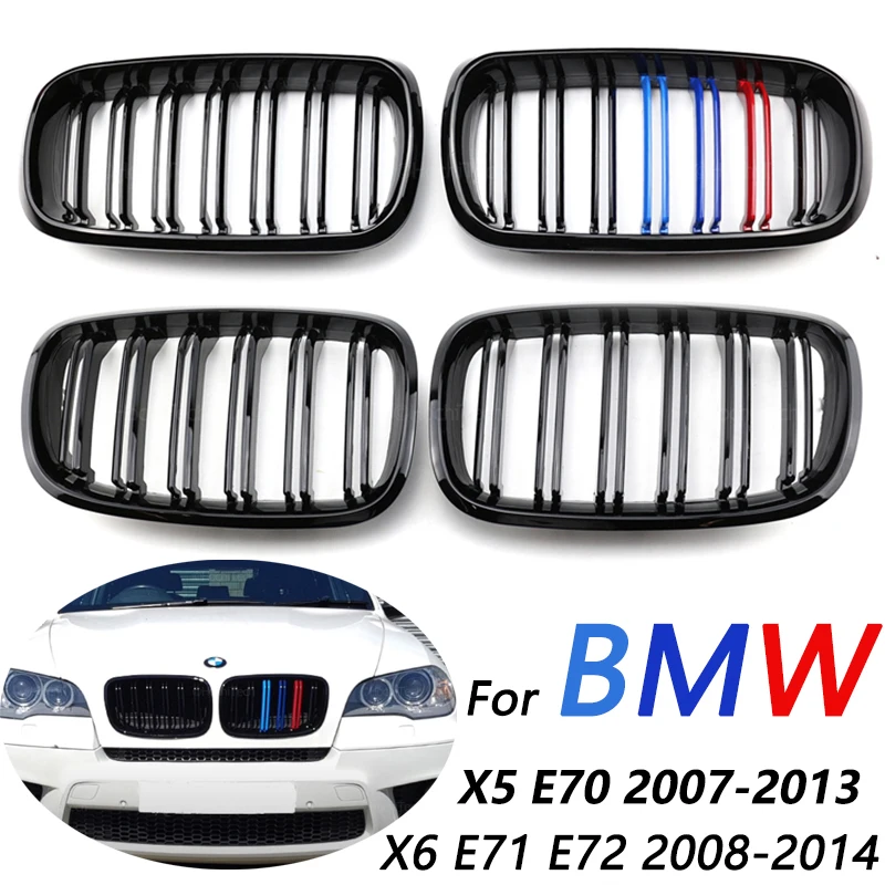 

E70 E71 High quality ABS Gloss M Color Front Grille Grill for BMW X5 X6 2007-2013 5 Door SUV xDrive30i xDrive35i xDrive48i