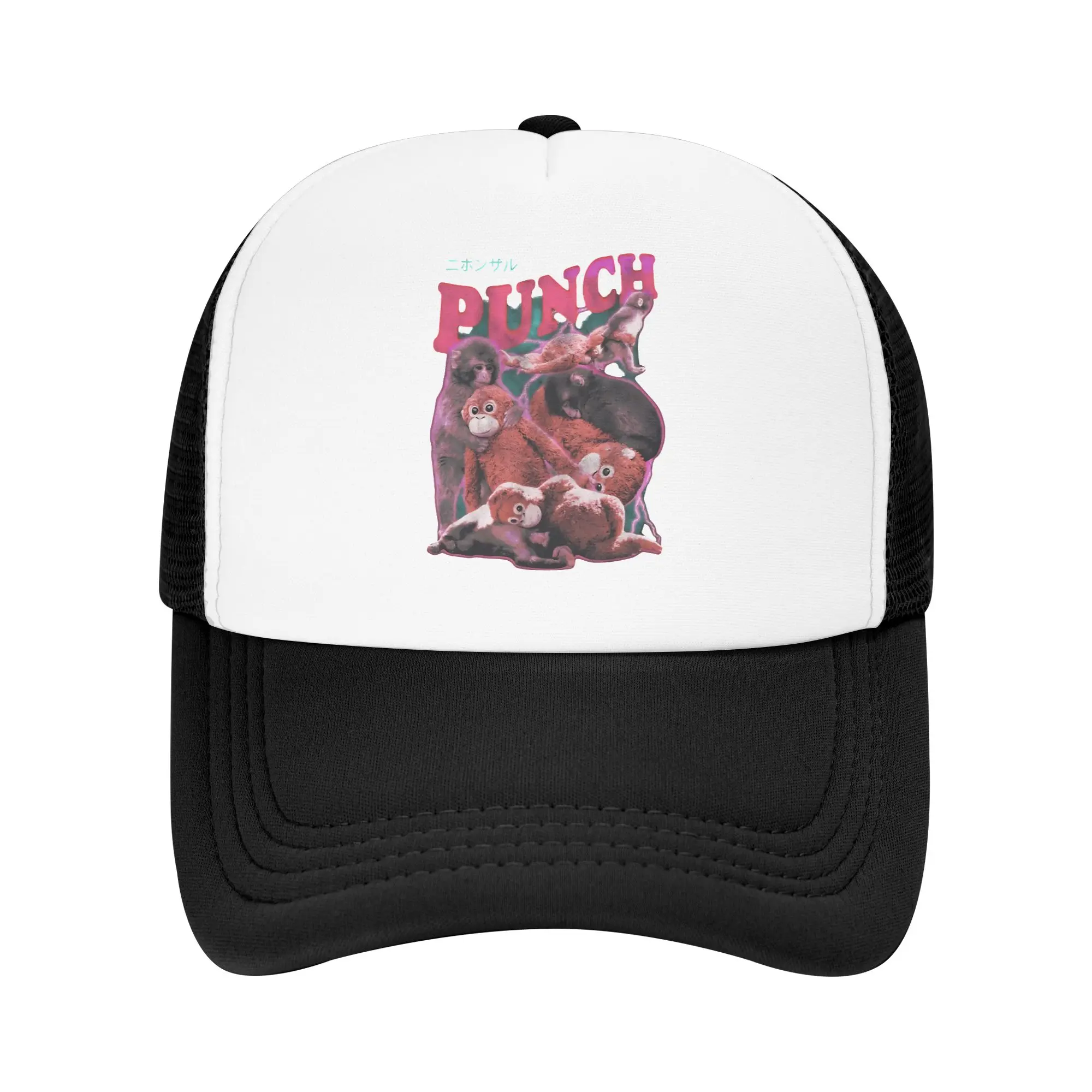 Punch Monkey Macaque Vintage Casual Baseball Cap Summer Trucker Hat Sun Outdoor Sports Snapback Cap Women Fashion Baseball Caps