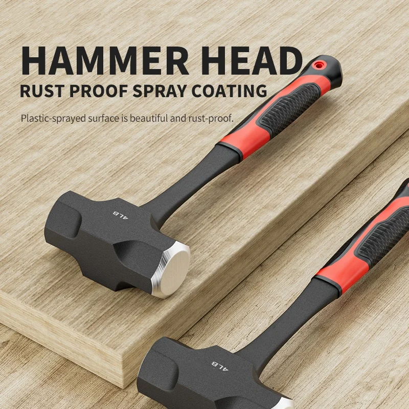 Professional-grade One-piece Hammer, One-piece Design, Non-slip and Wear-resistant Handle, Made of High-strength Alloy Steel