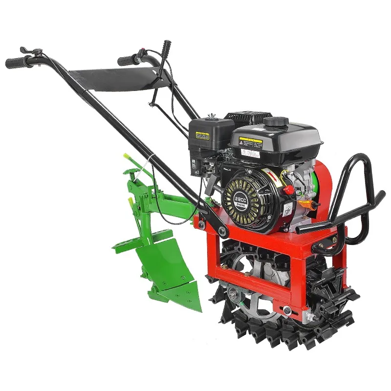 

Chain rail micro-tiller calf trencher multi-functional small plowing machine household sowing and fertilizing