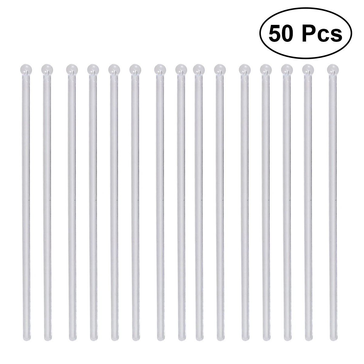 

50pcs Cocktail Stirrer Transparent Plastic Mixing Sticks For Drinks Coffee Bar Party Swizzle Sticks Beverage Tools