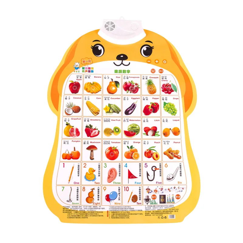 Children's Cognitive Enlightenment Early Education Voice Baby Reading Picture Literacy Wall Atickers