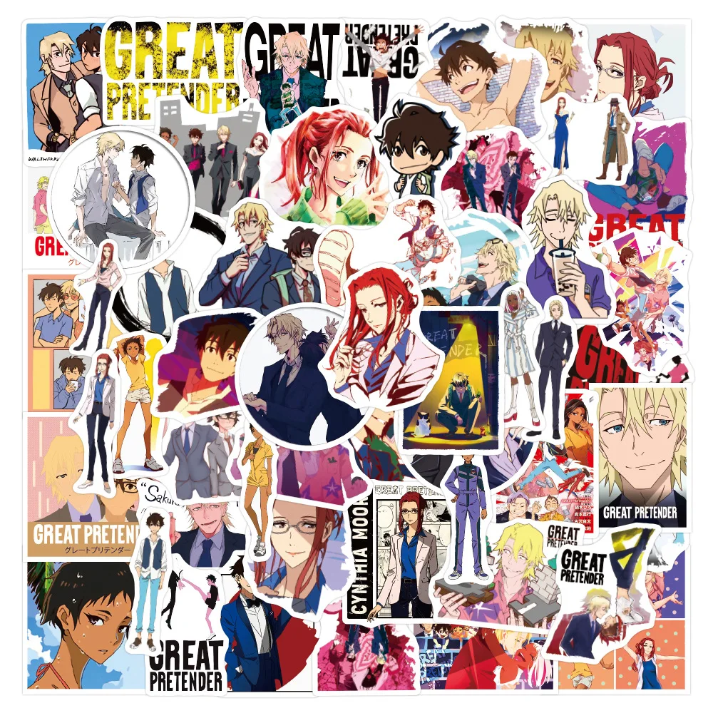 

10/30/50pcs Great Pretender Anime Stickers Kids Toys Diy Phone Christmas Gift Scrapbook Pencil Cases Luggage Decal Stickers