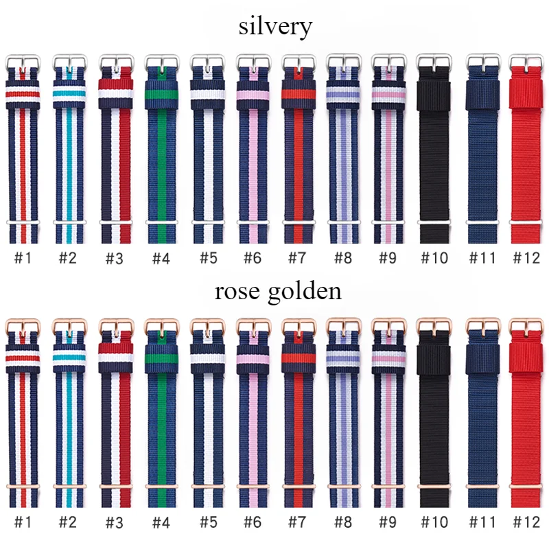 Breathable Nylon Watch Strap with Canvas Needle Buckle for Daniel Wellington Mido CK Rossini Watch Accessories 18 20 22m