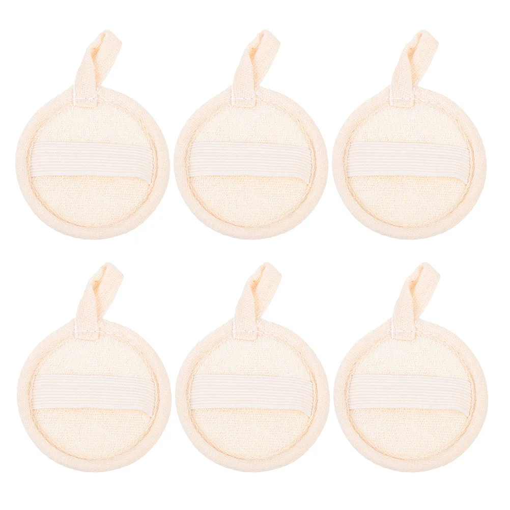 6 szt. Loofah do peelingu twarzy, naturalne miękkie płatki do szorowania twarzy, głębokie oczyszczanie, usuwanie martwego naskórka, mycie ciała, peeling pod prysznic