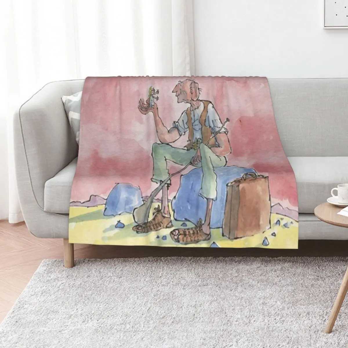 

The Big Friendly Giant Throw Blanket Picnic Sofa Quilt Plaid Plush Blankets