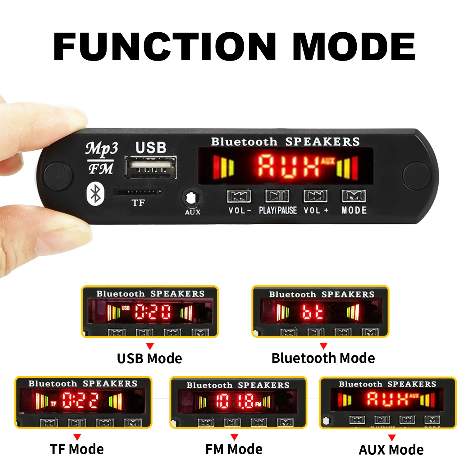 ARUIMEI 9V 12V Car MP3 WMA Decoder Board Audio MP3 Player USB TF FM Radio Module Wireless Bluetooth 5.0 For Car