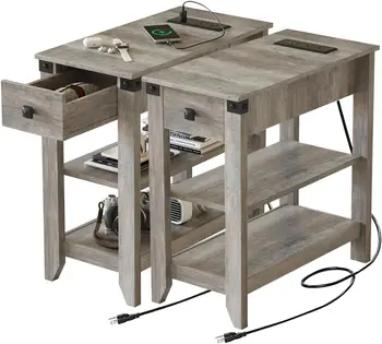 End Tables with Charging Station 1
