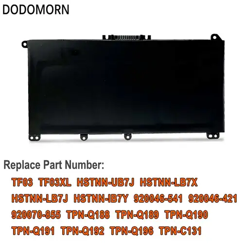 Imagen 2 del producto DODOMORN TF03XL batería del ordenador portátil para HP Pavilion 14-BF 15-CC 15-CD 17-AR 17-AR007CA 17-AR050WM HSTNN-UB7J 920046 -541TPN-Q188 41Wh